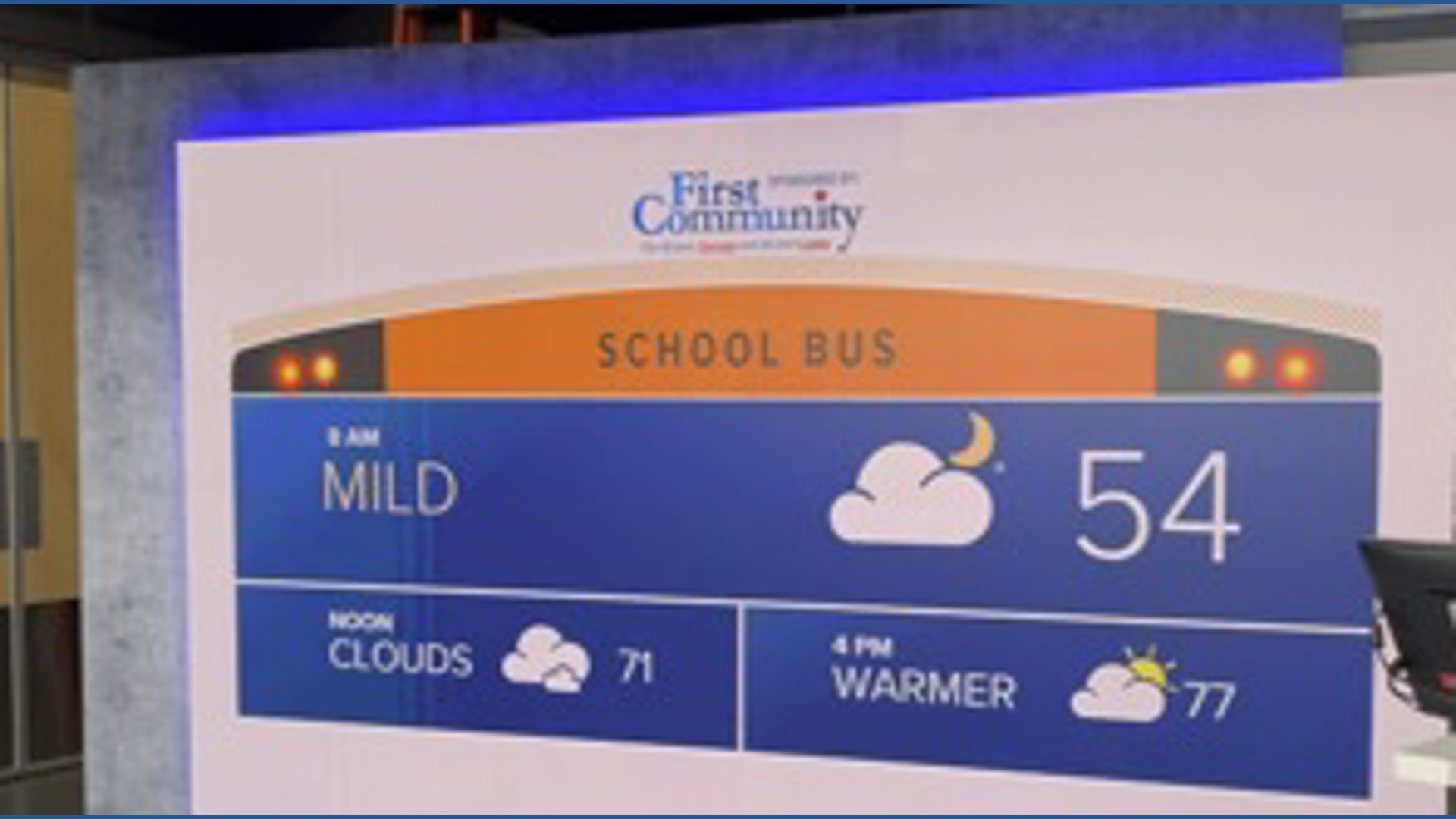 Cool bus stop forecast!