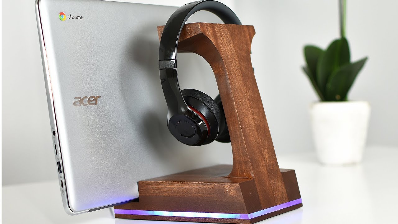 DIY dual-purpose LED headphone stand