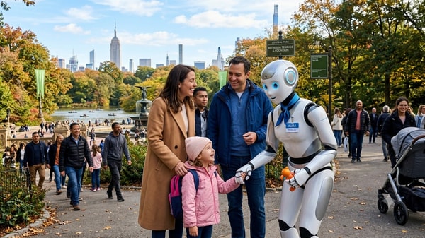 AI robot that could become your child’s babysitter spotted mingling ...