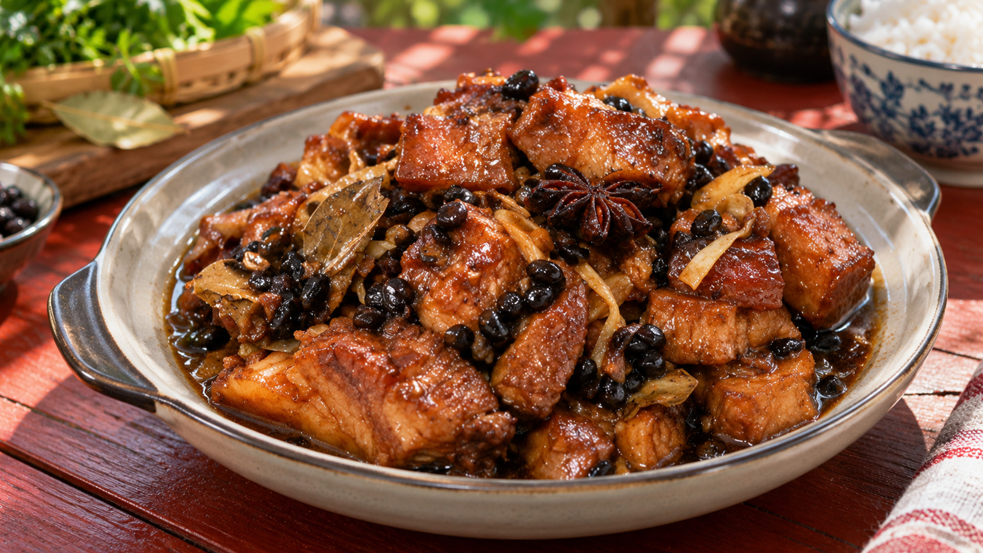 This Filipino pork stew gets its sweetness from pineapple juice