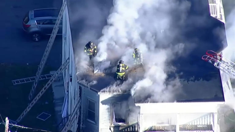 Firefighters battling fire at multi-famly home in Brockton