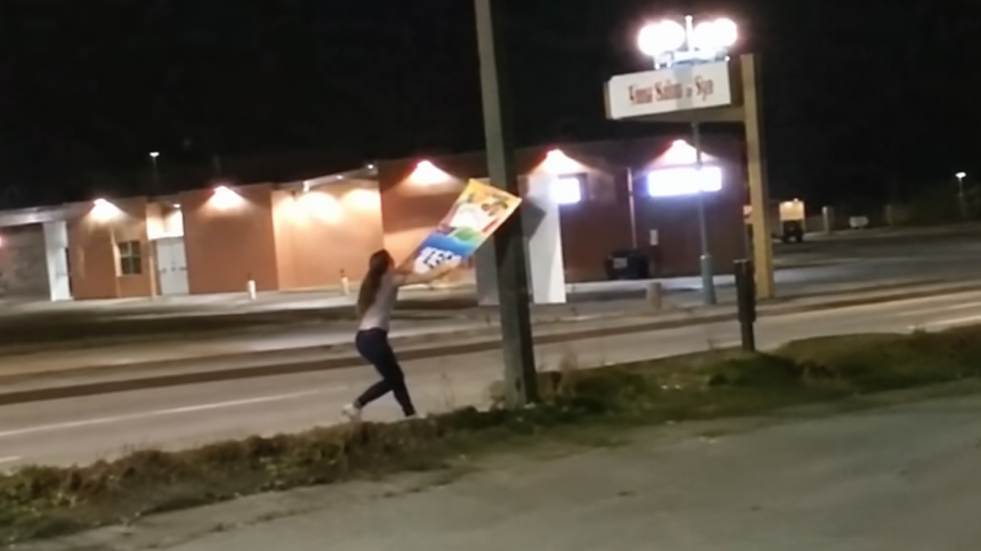 People getting busted while trying to steal road signs
