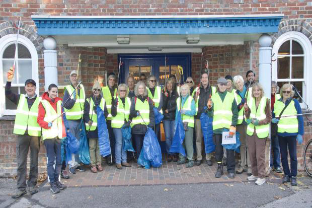 Litter pick uncovers flossing picks, nitrous oxide can and pedestal base