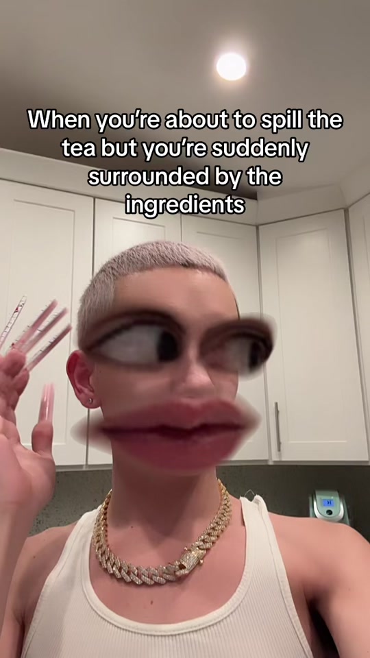 Caught about to spill the tea in the wrong room
