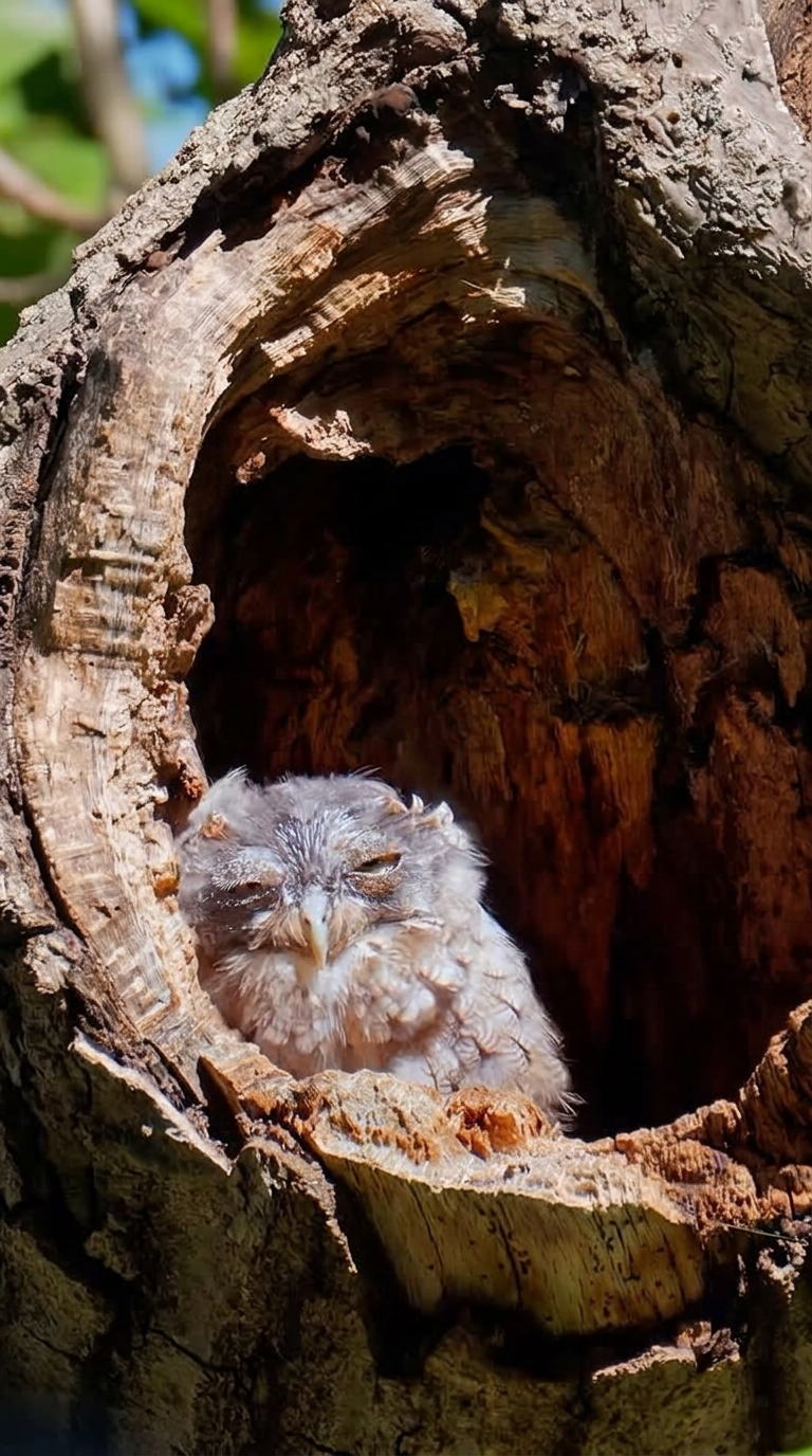 This owl is not in the mood for mornings!