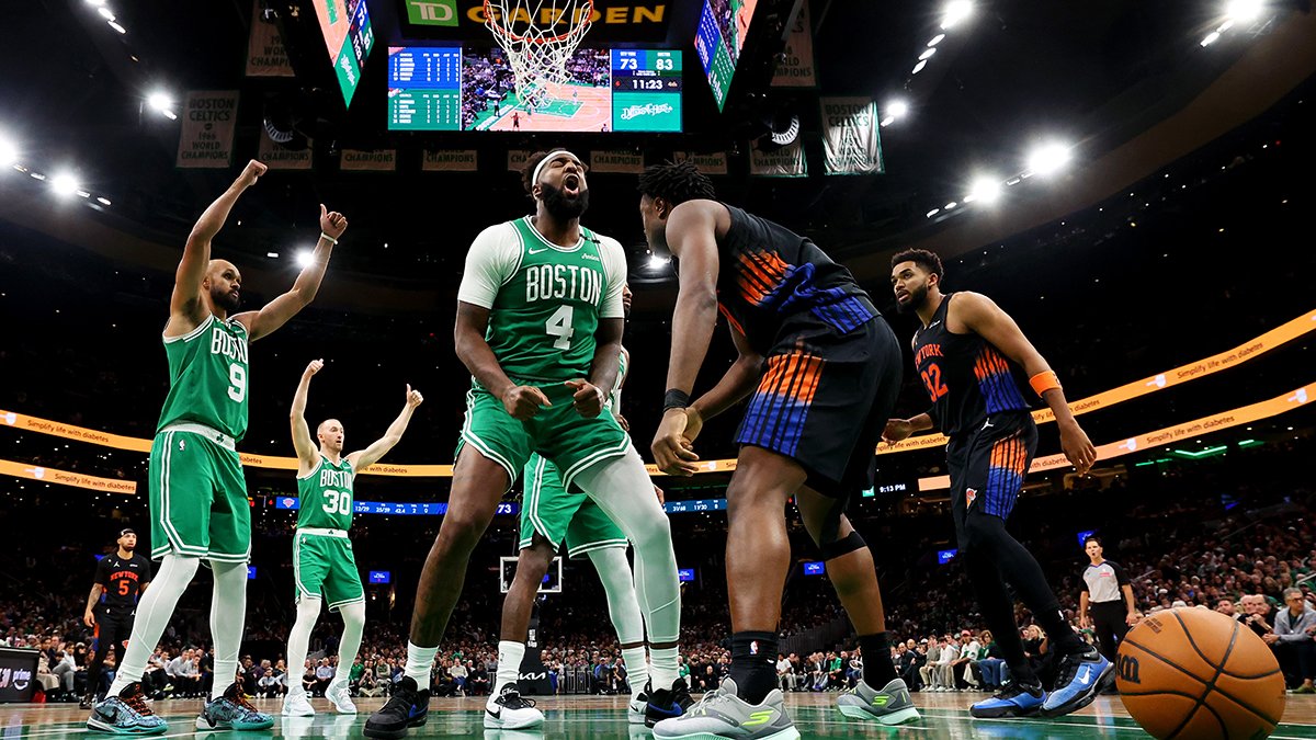 One possession: Mitchell Robinson's welcome to Boston moment