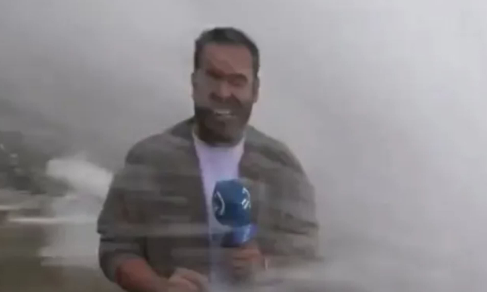TV reporter wiped out by massive wave live on air