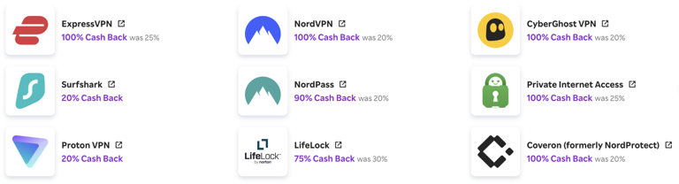 Today only: Up to 100X points or 100% cash-back on VPN services via Rakuten