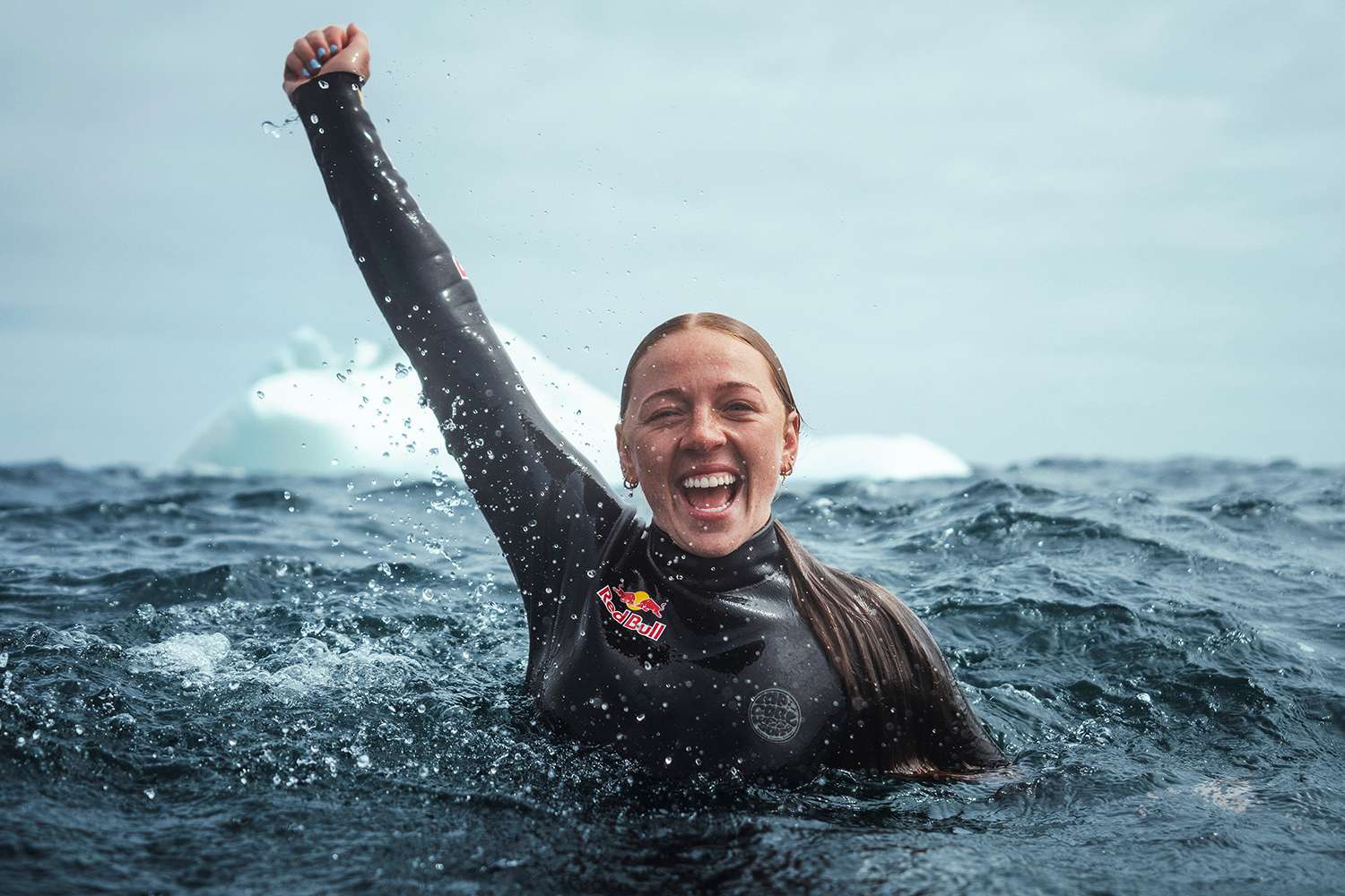 Cliff diver Molly Carlson makes history as first woman to dive off iceberg