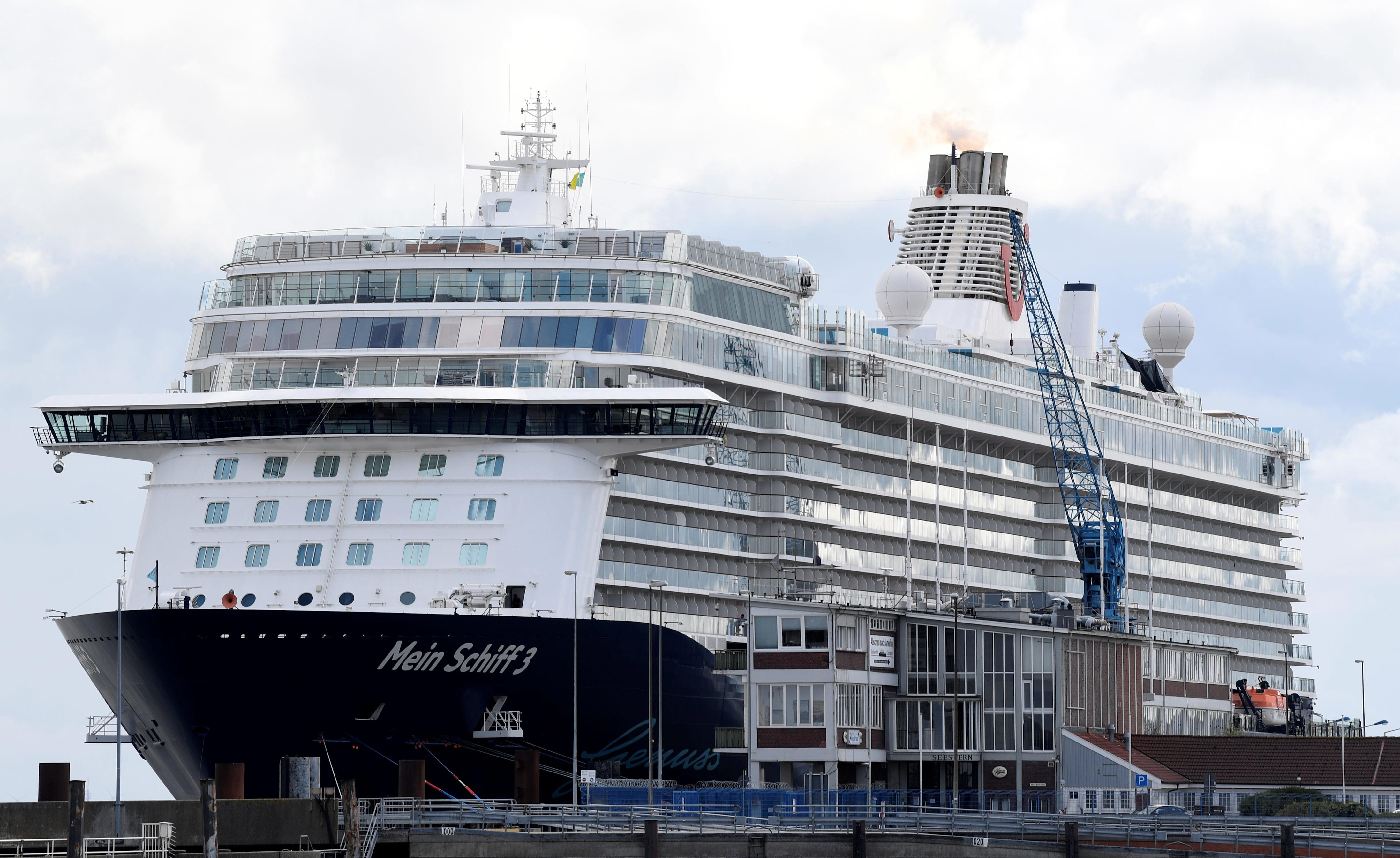 Cruise ship collides with 2 container vessels during stormy weather