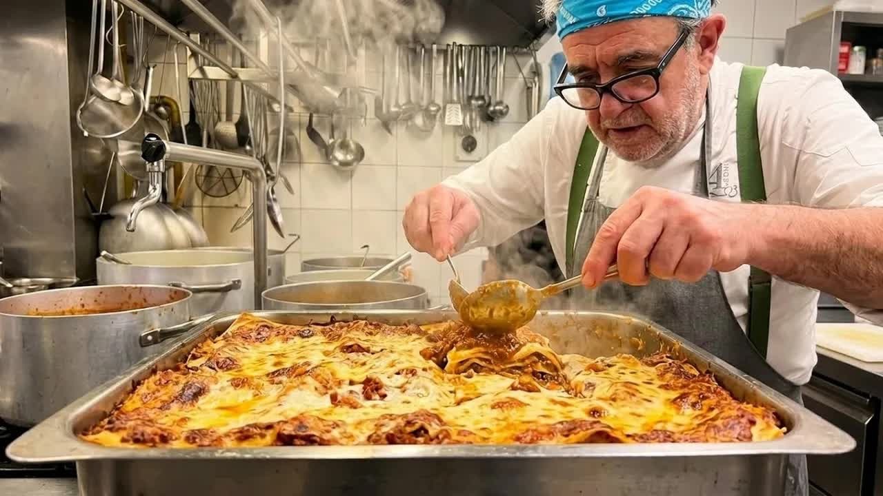 How Italian chefs make lasagna at a legendary Tuscan restaurant