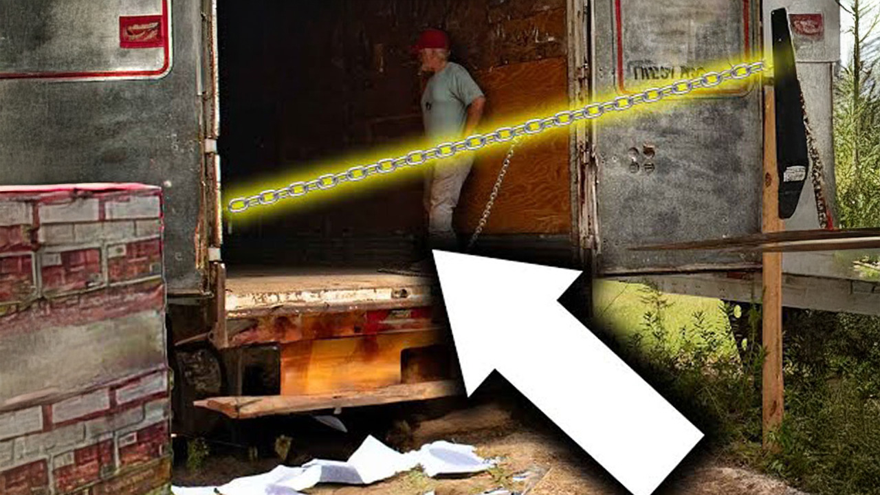 Finding a long-hidden item inside a semi-trailer