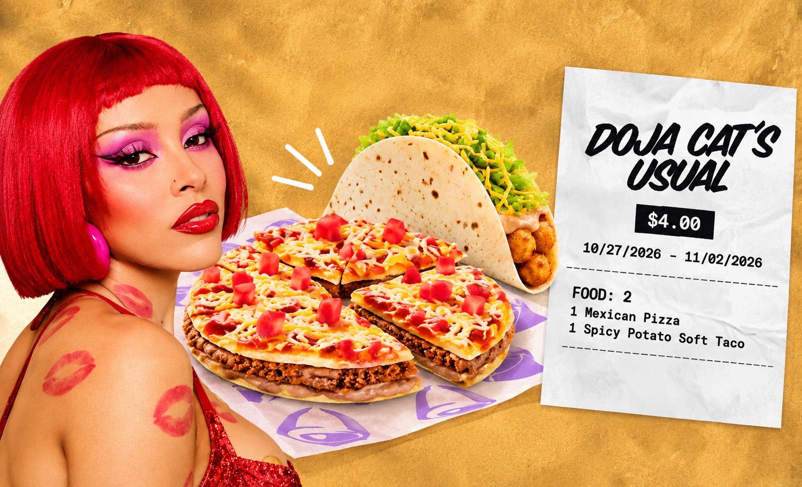 Get Doja Cat's Taco Bell meal for $1 on Oct. 27: Mexican pizza & spicy ...