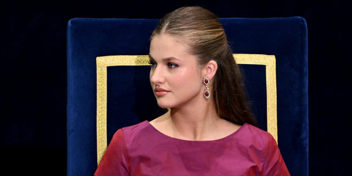 Spain’s Princess Leonor wears her grandmother Queen Sofía’s ruby ...