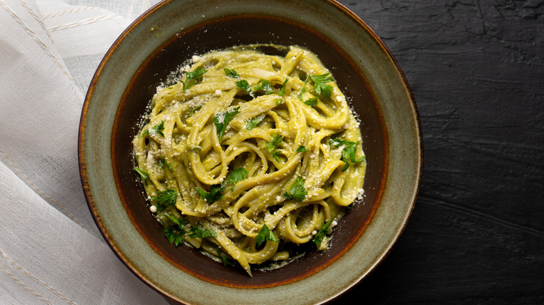 Creamy Mexican spaghetti is only a few ingredients away