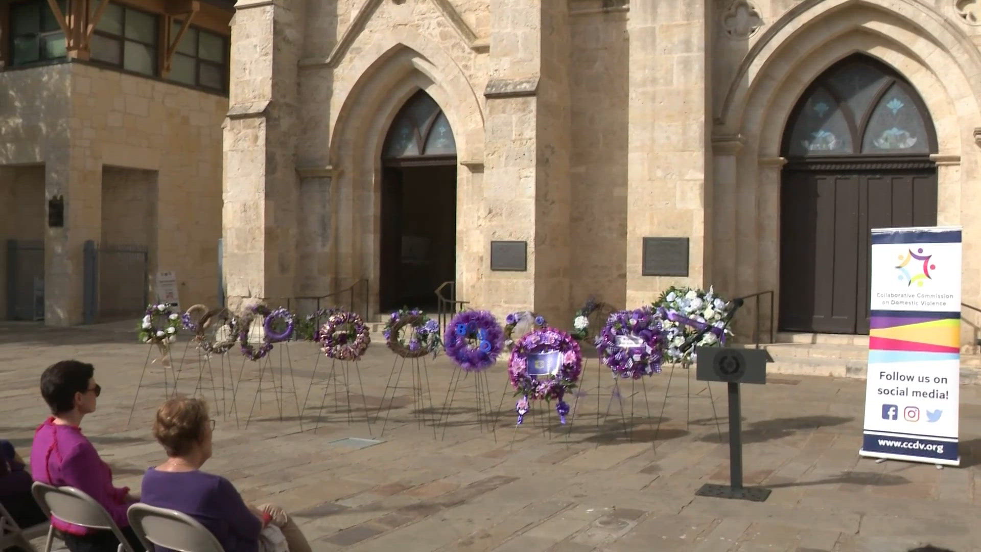 Bexar County leaders gather for domestic violence vigil