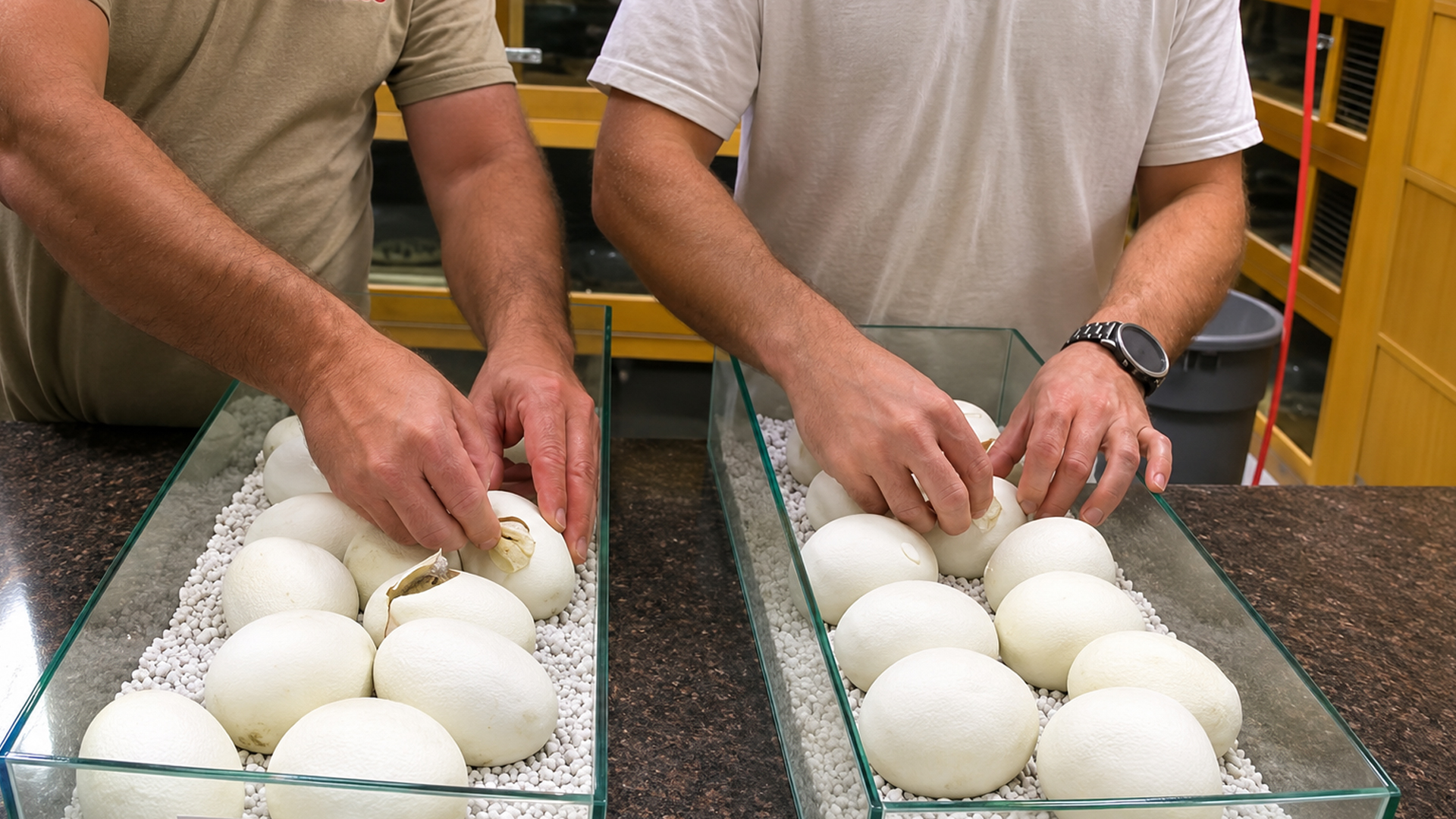 He can't believe how many rare mochinos hatch from eggs