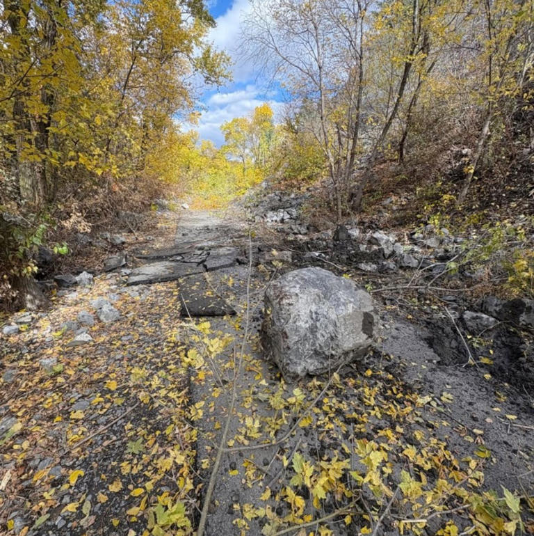 Terrifying moment massive rock slide almost wipes out Utah couple