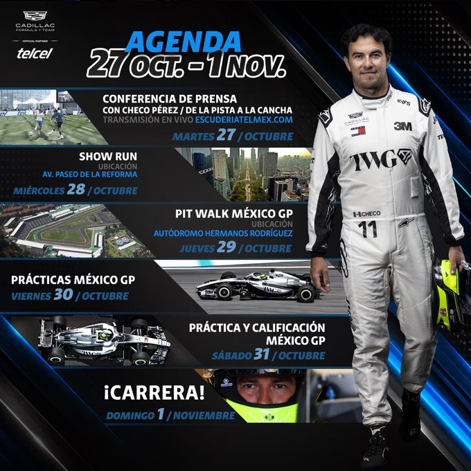 Checo Pérez alista su regreso a México; esta es la agenda de ...