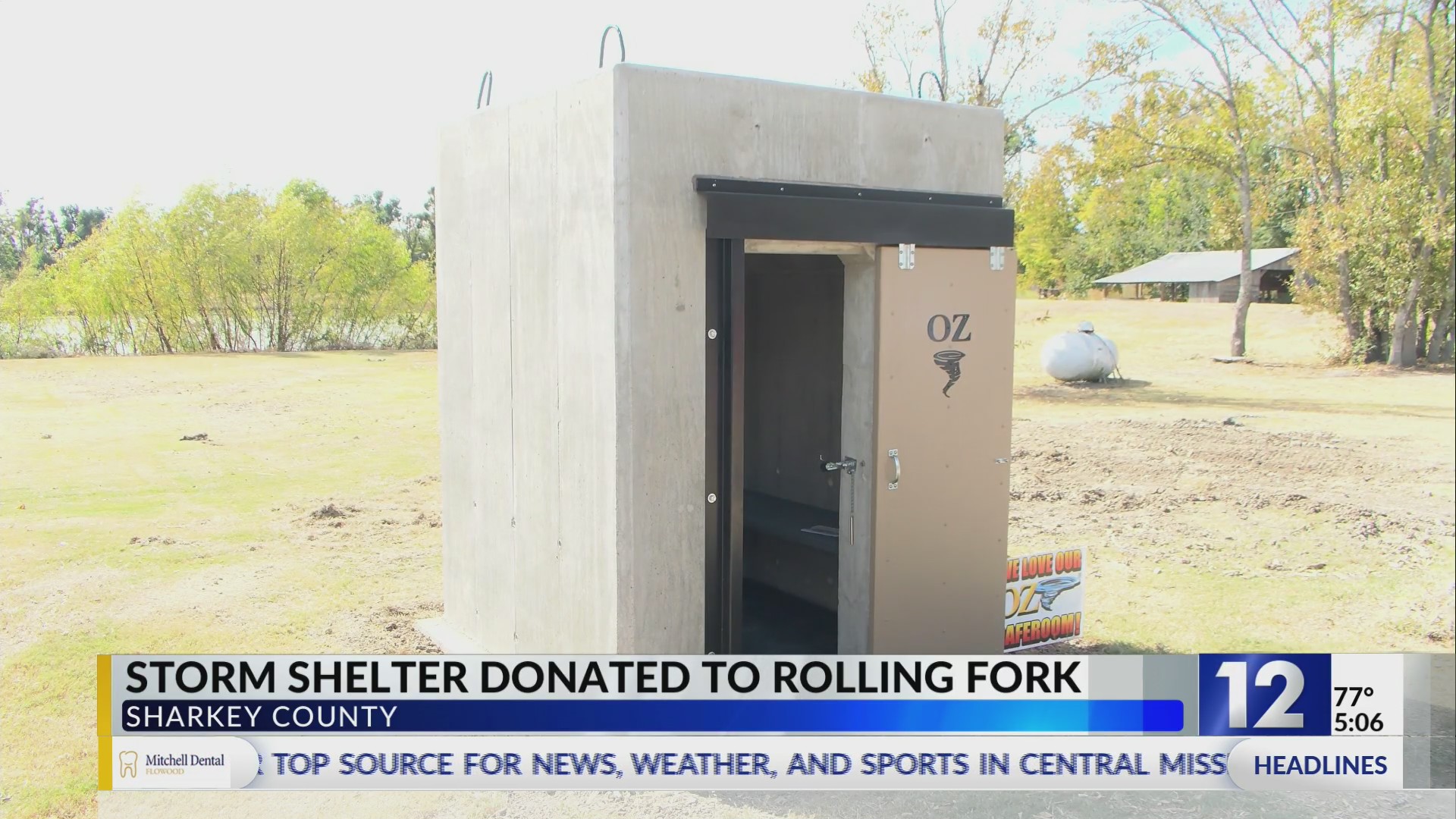 Storm shelter donated to Rolling Fork
