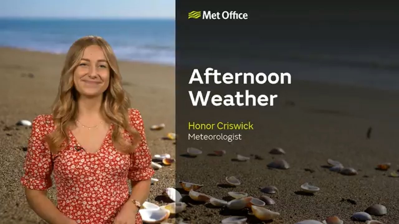 Met Office Sunday afternoon weather forecast 12/07/2026
