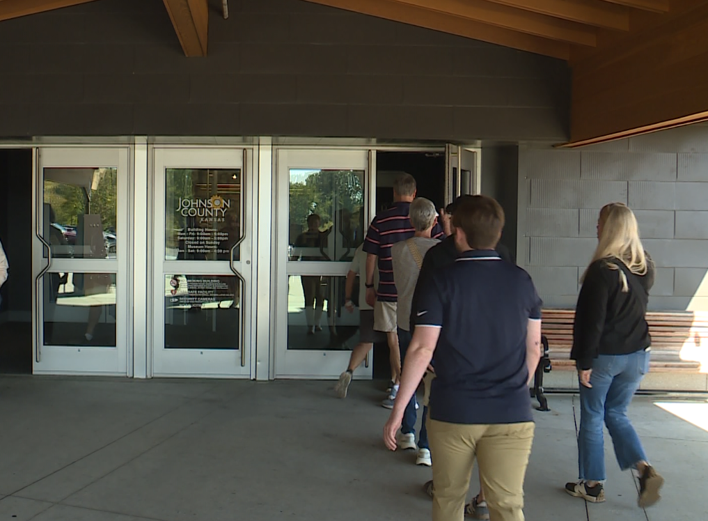 Early voters out in force in Johnson County, Kansas