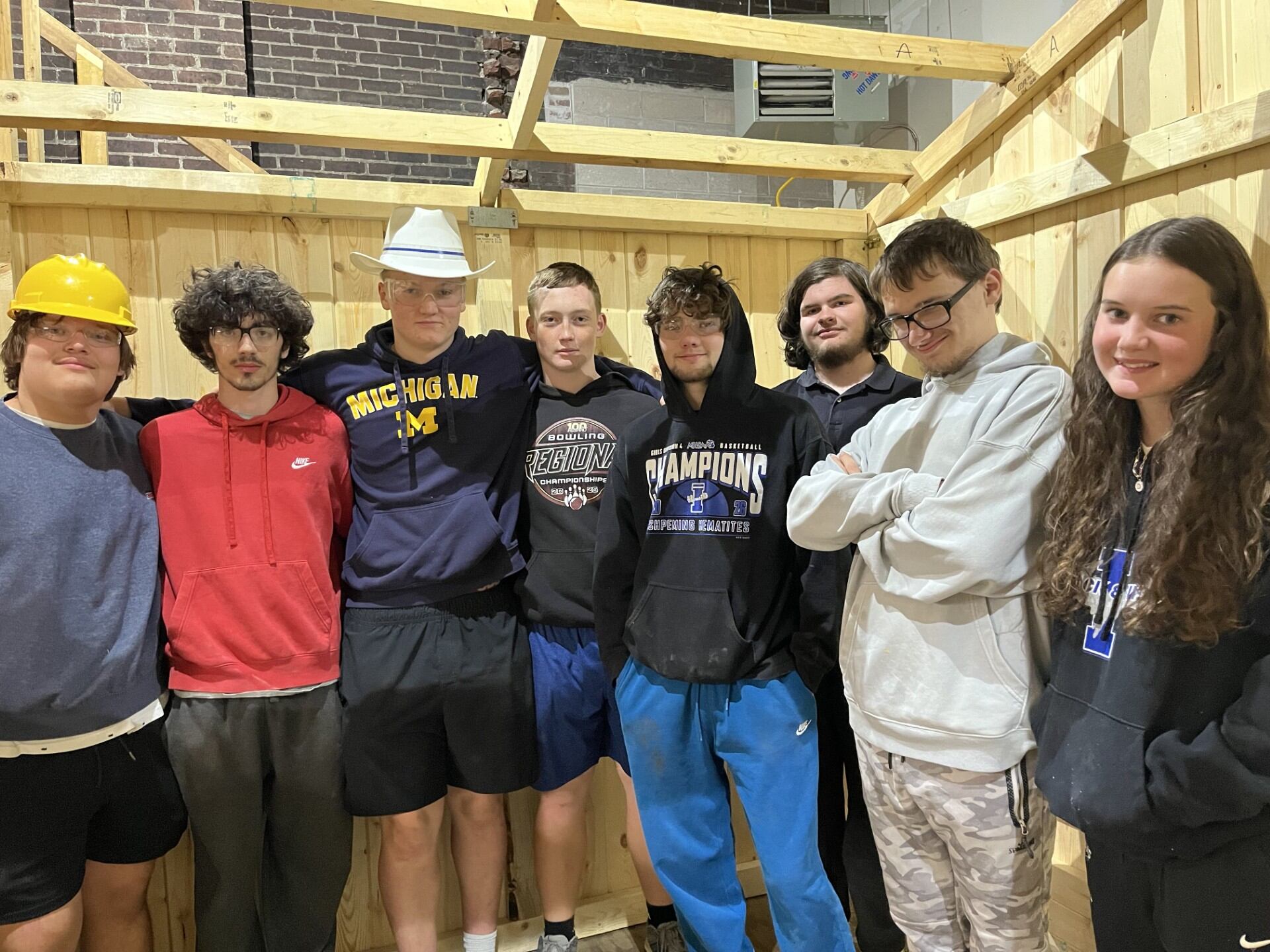 Ishpeming High School advanced construction students help build huts ...