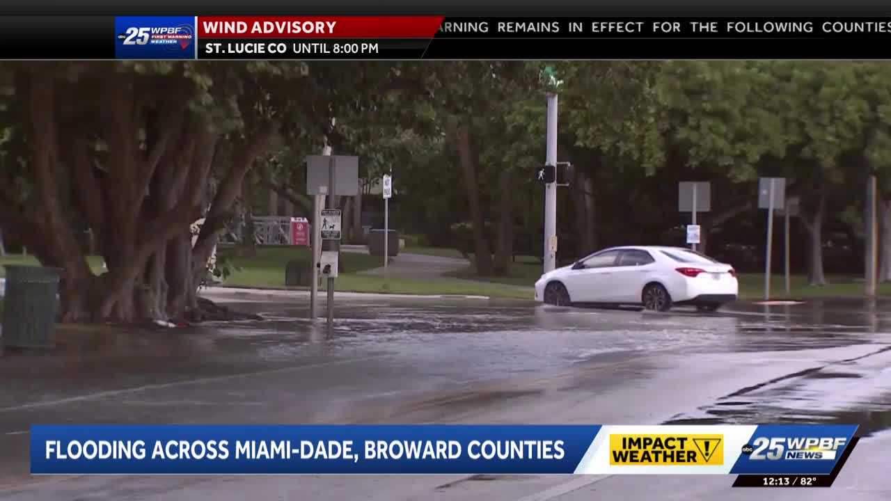 Coastal flooding hits Miami-Dade and Broward as businesses in Hollywood ...