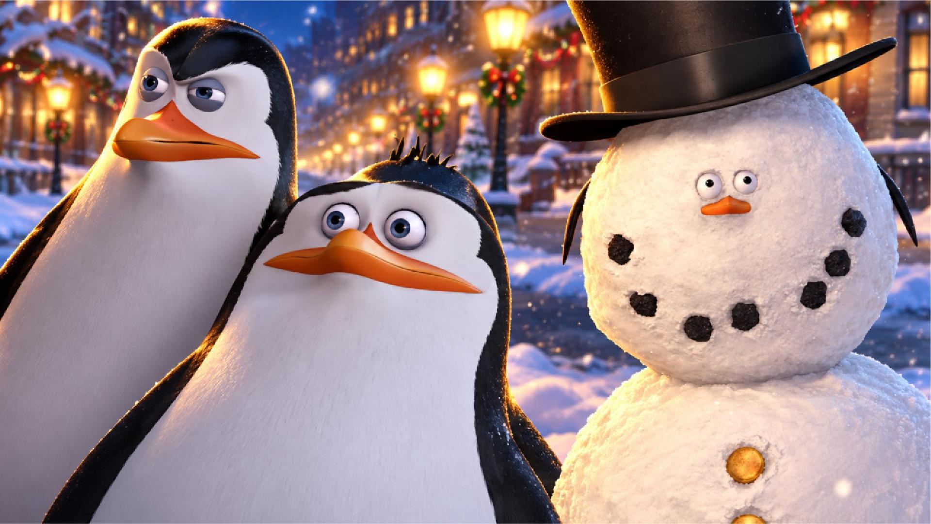 A Present Fights Back in Penguins of Madagascar in A Christmas Caper (2005)