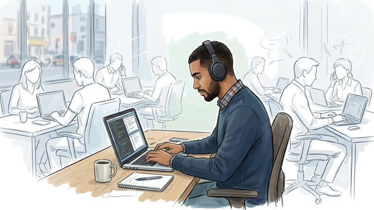 The office do-not-disturb sign now comes with ear cushions