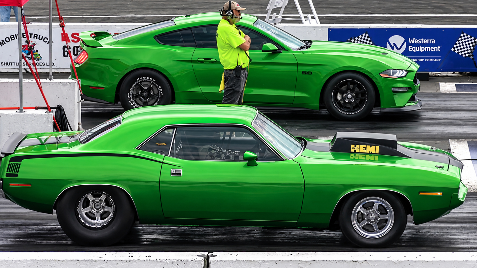 Watch 16 classic and modern muscle cars run 8-second quarter-mile passes
