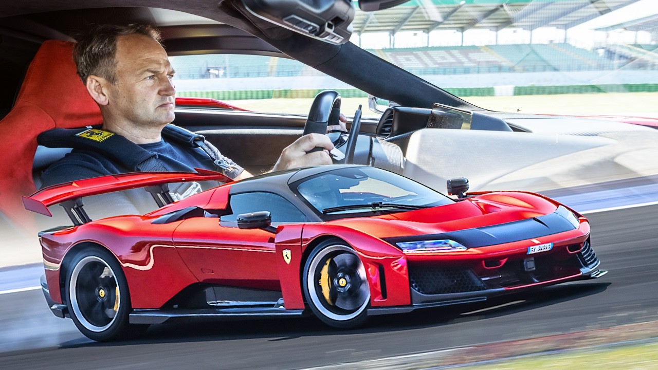 Ferrari F80 first drive - Ben Collins drives - track test and public ...