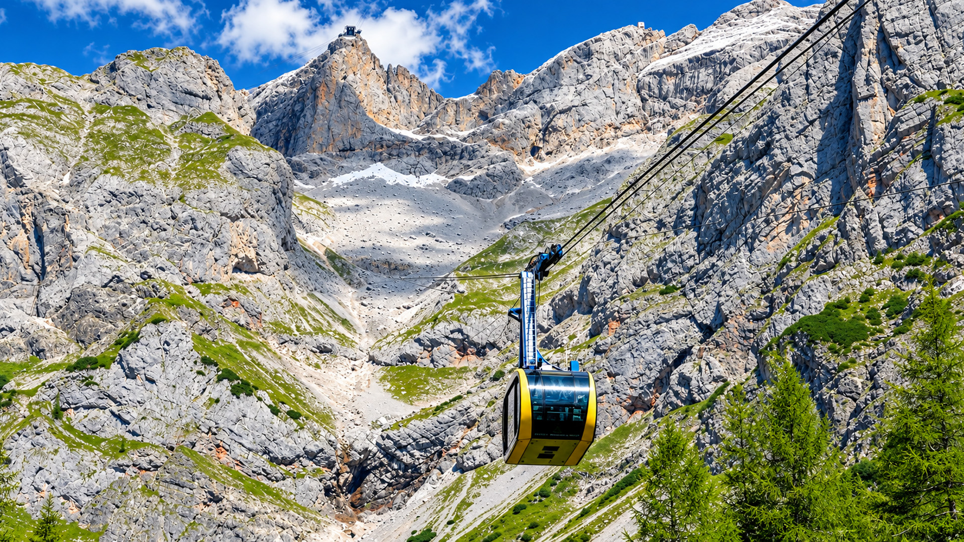 Riding the Dachstein Glacier gondola to 2,700 meters (4K)