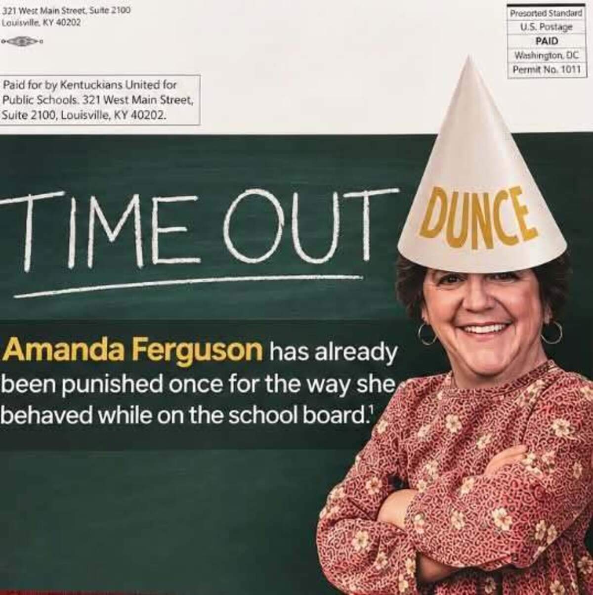 Attack ad shows dunce cap on a Fayette school board member. Colleague ...