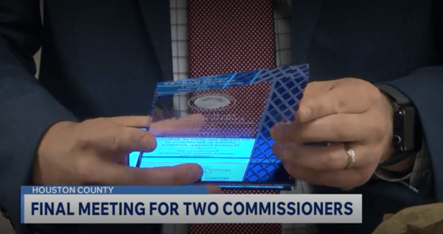 2 longtime Houston County commissioners serve in final meeting