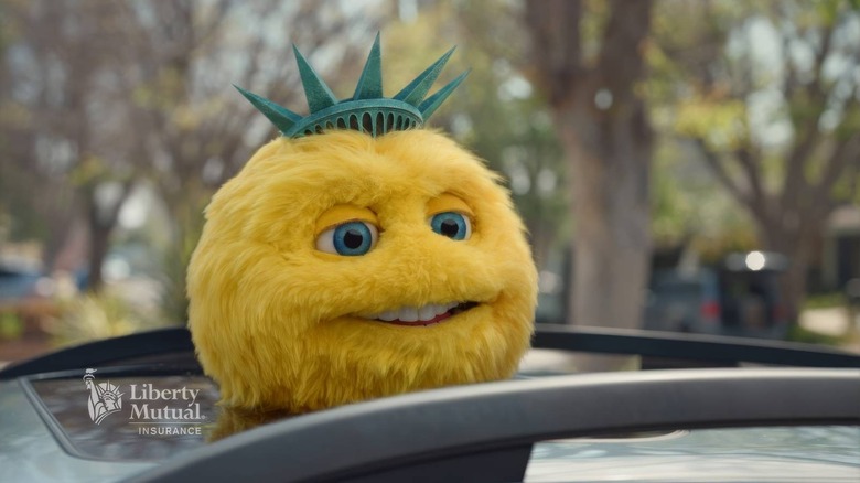 The Liberty Biberty creature is actually a Jim Henson muppet kind of