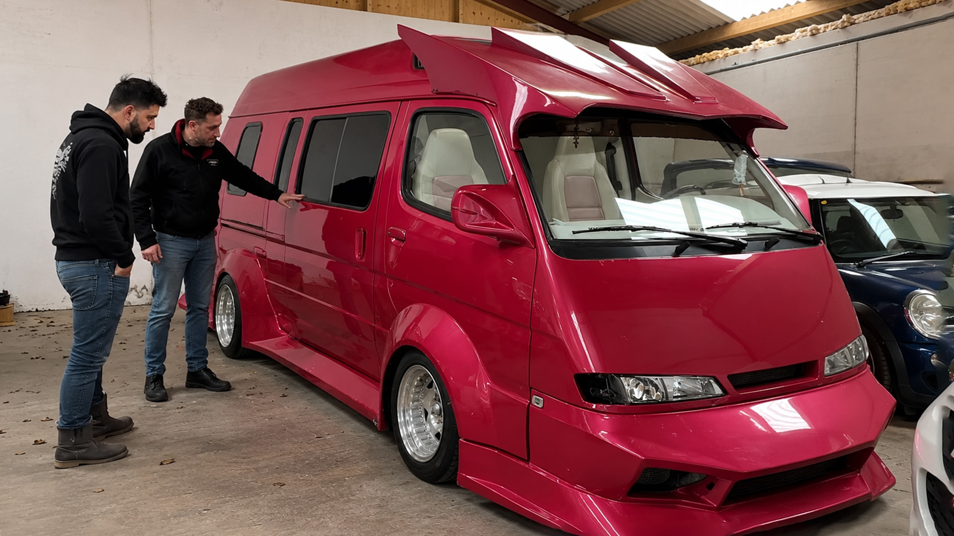 Years of dirt are removed from this unusual custom van