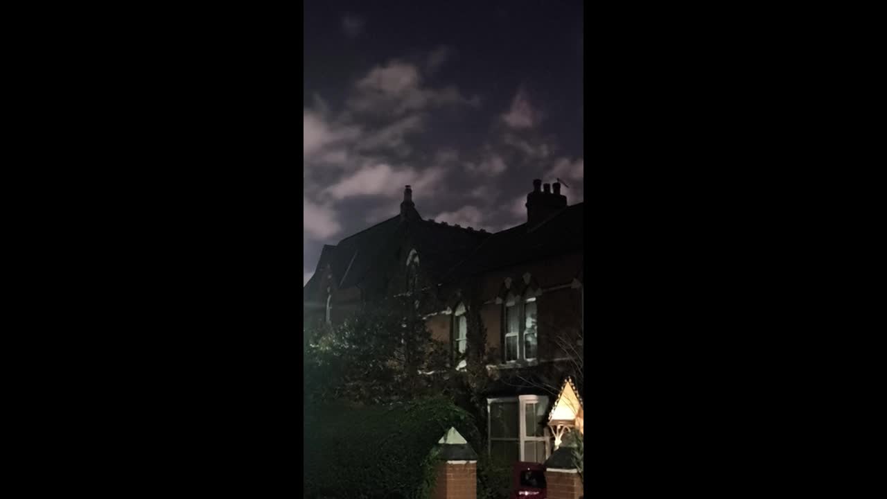 Fast-moving storm clouds sweep across Birmingham as Storm Chloe hits the UK