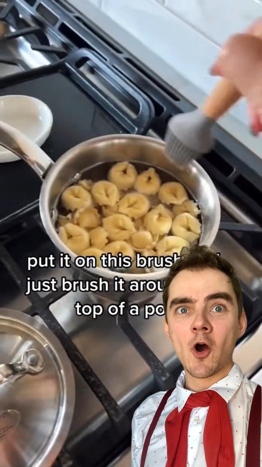 Shaving foam on a hot frying pan