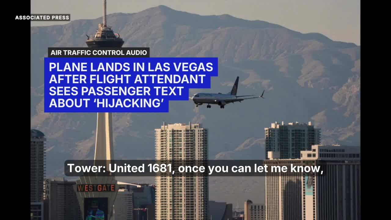 Plane lands in Las Vegas after flight attendant sees passenger text ...