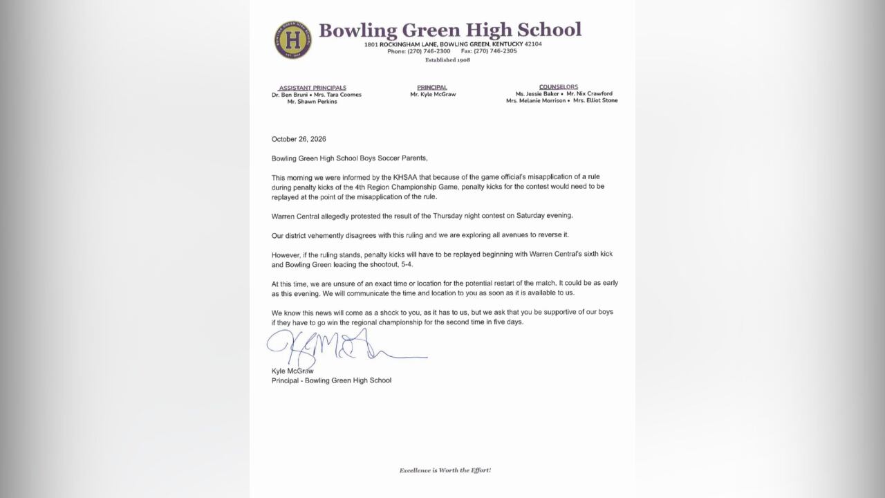 Penalty kick rematch set for Bowling Green, Warren Central soccer ...
