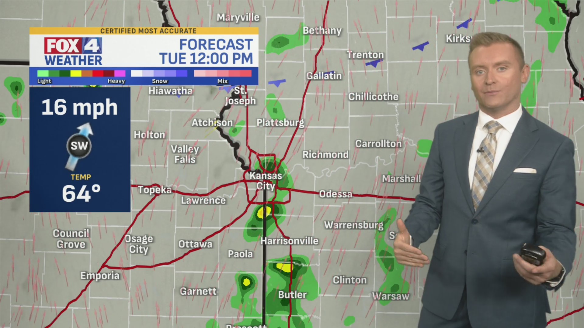 Monday evening forecast