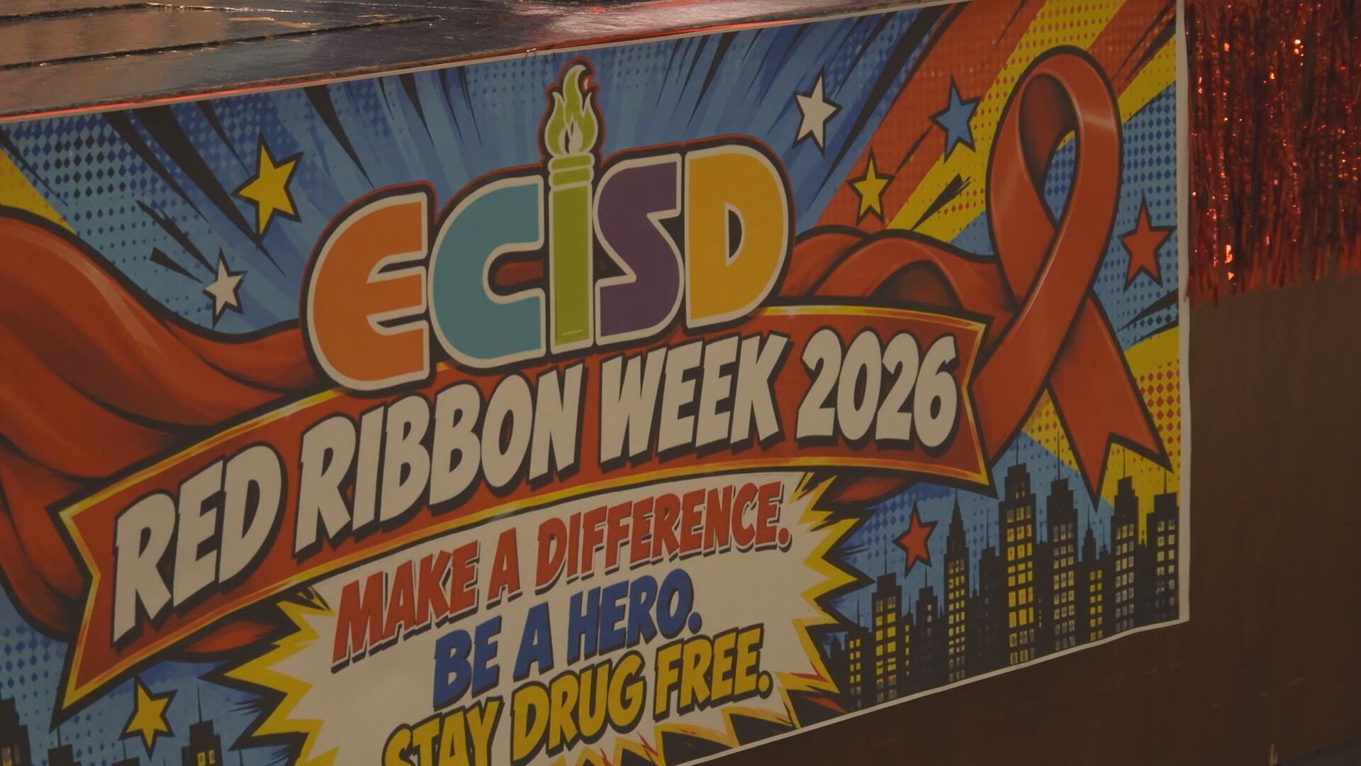 ECISD kicks off Red Ribbon Week with rally at Bonham Middle School