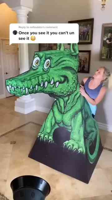 DIY cardboard dog illusion that looks surprisingly real!
