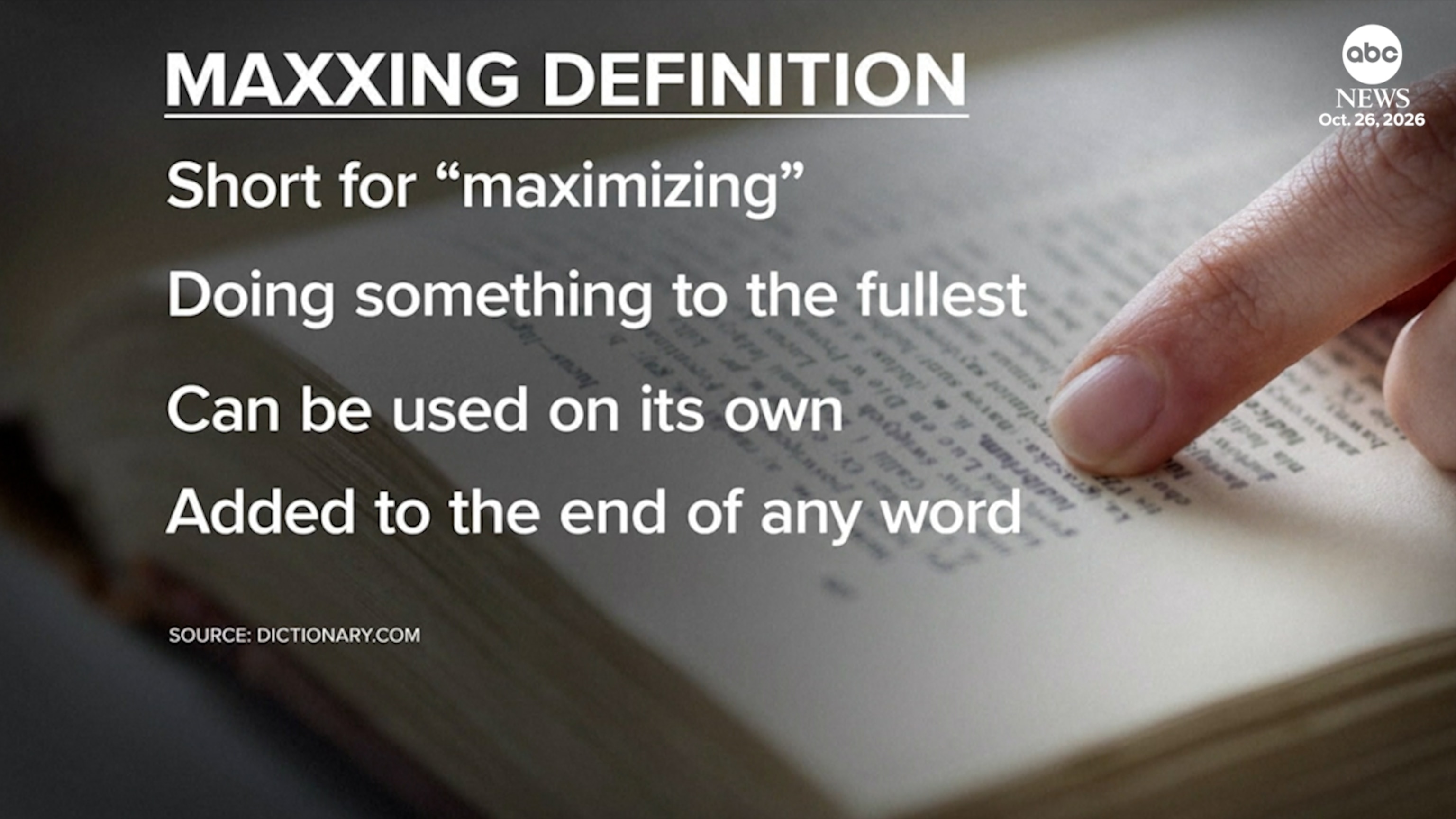 'Maxxing' named 2026 word of the year by Dictionary.com
