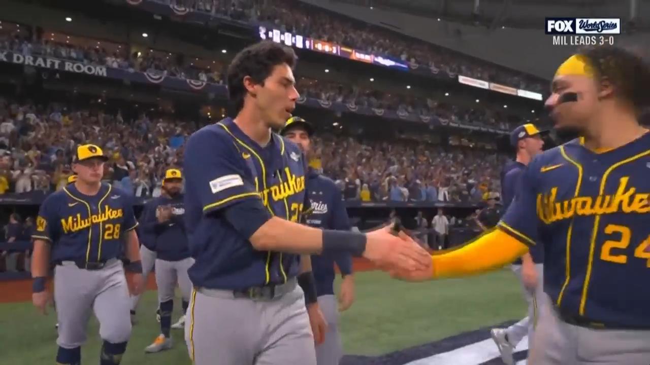 Brewers rout the Rays 10-1 to move within a win of first WS crown