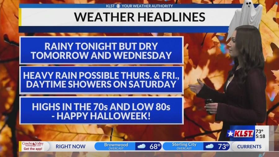KLST 5pm weather forecast: Monday, October 26th, 2026