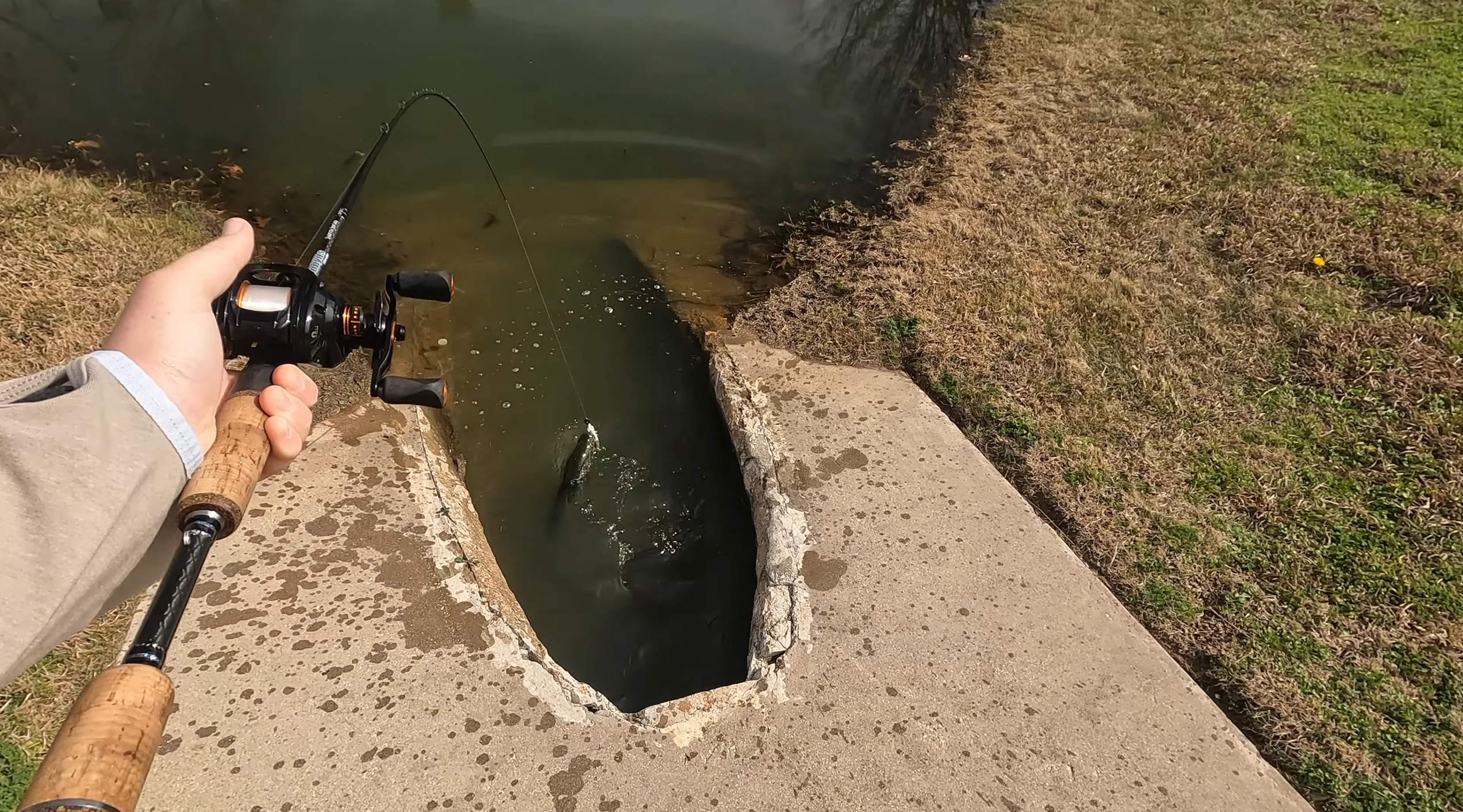 Bass fishing in Texas ponds with frequent bites