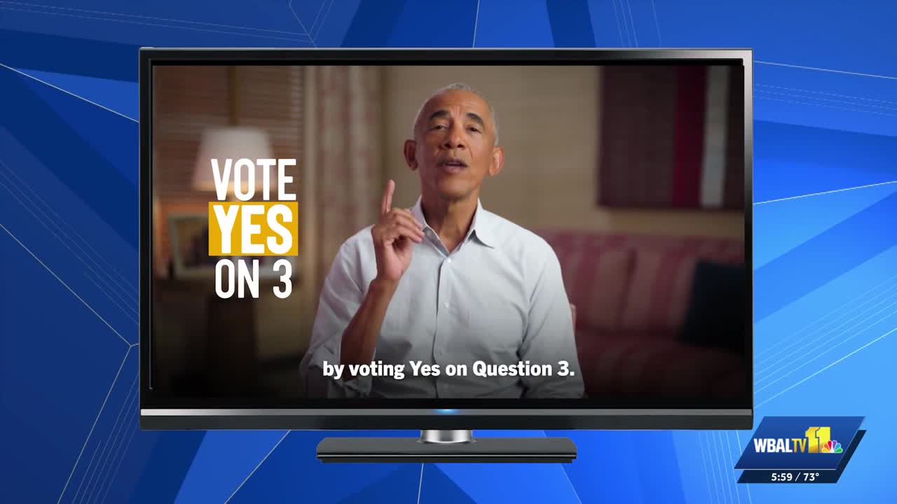 Former President Barack Obama urges Maryland voters on Question 3