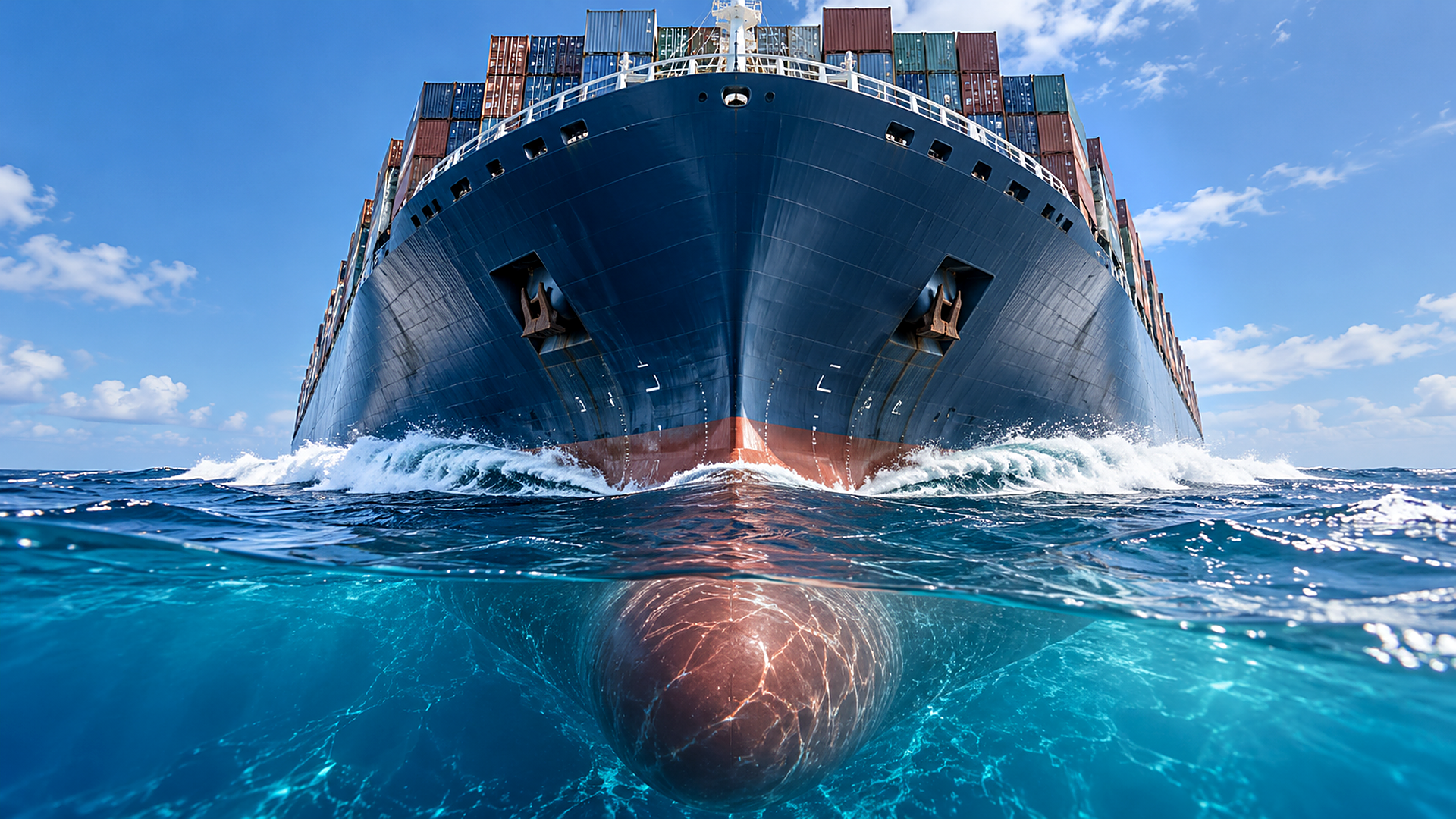 How the bulbous bow generates a second wave to cancel the first, and ...